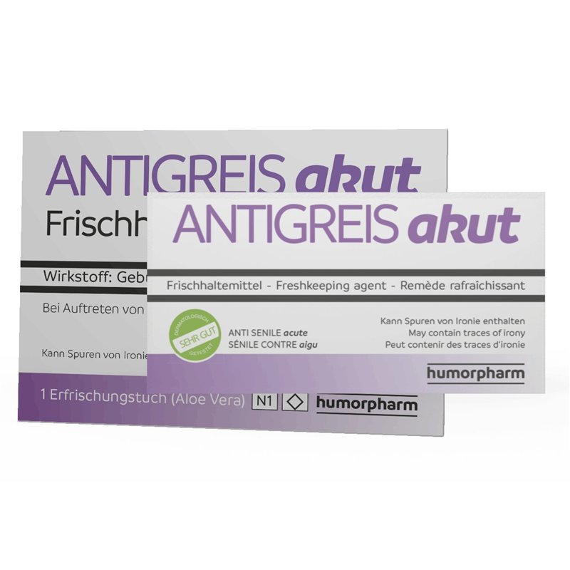 Image secondaire de humorpharm Idée cadeau amusante - Article de farce pour anniversaire - Antigris akut - Pour tous les âges de 60 ans - Inclus chi