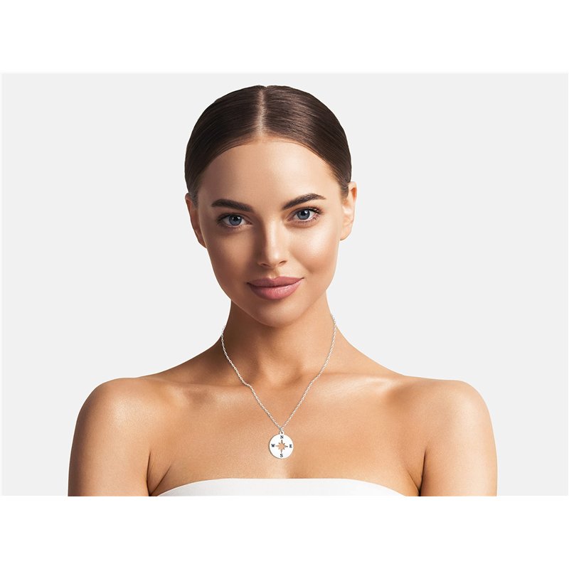 Image secondaire de Sofia Milani - Collier pour Femme en Argent 925 - avec Pendentif en Forme de Boussole - N0431