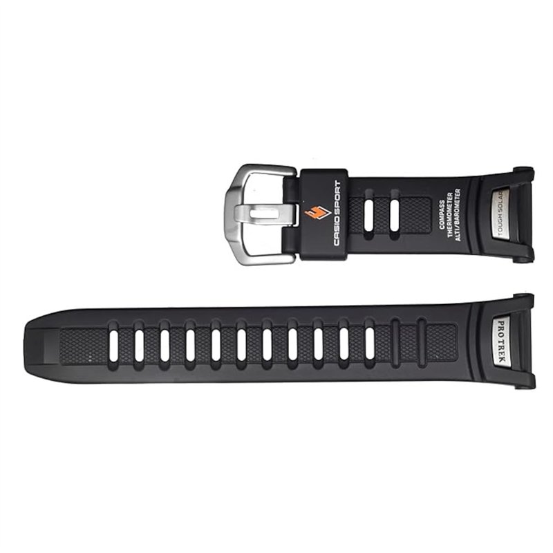 Casio Bracelet de Montre Resin PRW-1500 PRG-130, Noir, Sport, Noir, Sport