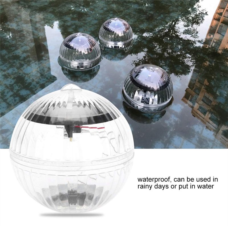Image secondaire de VIFER Lumière Multicolore Imperméable À L'eau Solaire Propulsé Boule Flottante Lampe Décor Lumière pour Piscine Jardin