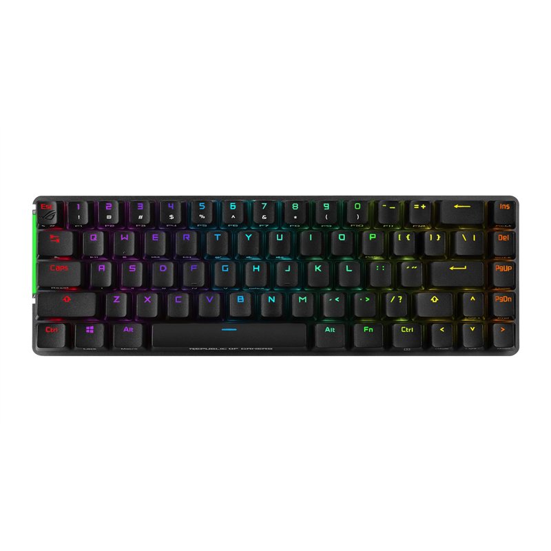 ASUS ROG Falchion - Clavier gaming mécanique sans fils 65% (68 touches, éclairage Aura Sync, surface latérale tactile, protection innovante)