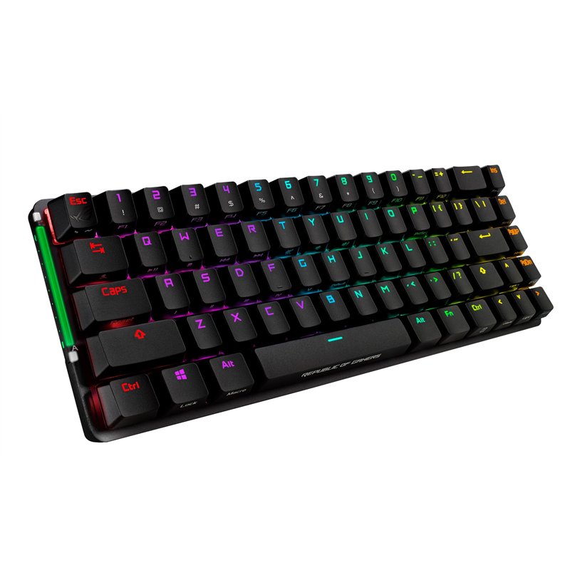 Image secondaire de ASUS ROG Falchion - Clavier gaming mécanique sans fils 65% (68 touches, éclairage Aura Sync, surface latérale tactile, protection innovante)