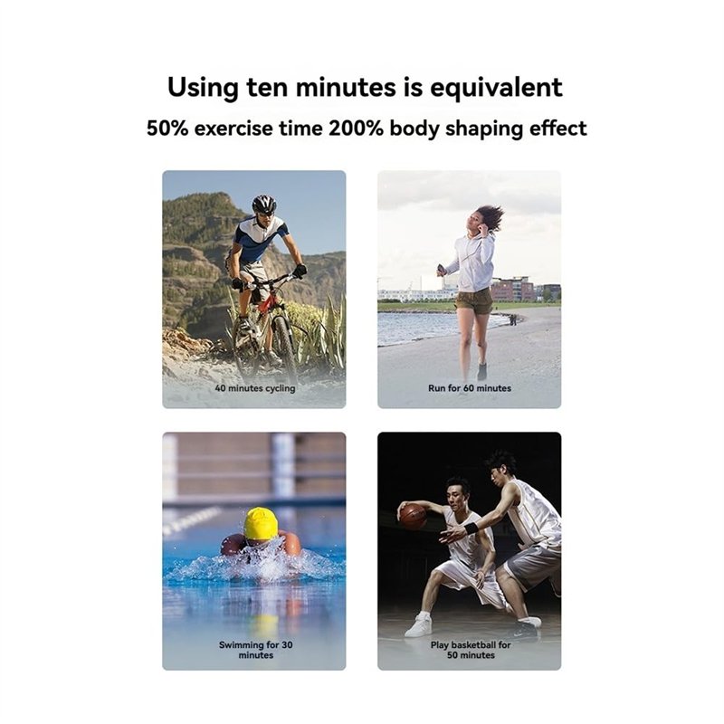 Image secondaire de GREOHNMPAW Stimulateur Musculaire Vibrant Entraîneur EMS Abdominal Électrostimulation Équipement de Gym à Domicile Masseur de Fi