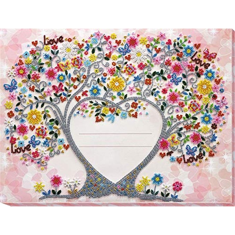 Abris Art AB-611 Kit de broderie au point de perles, coton, multicolore, 28 x 19 cm