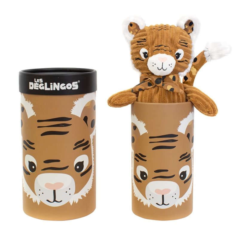 Les Déglingos Doudou Bébé Garçon (Speculos le Tigre) - Grande Peluche Tigre - Grand Simply - Ultra Doux - Dès la Naissance - Gar