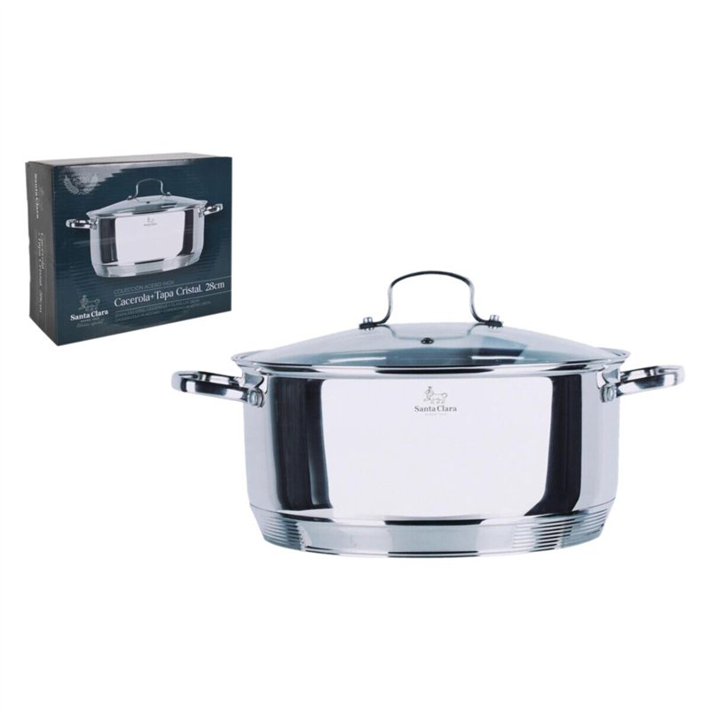 Image secondaire de Casserole avec Couvercle Santa Clara Ø 29,5 x 39 x 15,5 cm (2 Unités)
