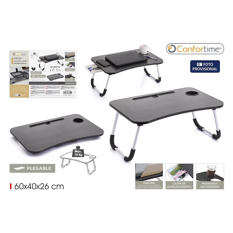 Image secondaire de Table pour Portable Confortime 60 x 40 x 26 cm 6 Unités