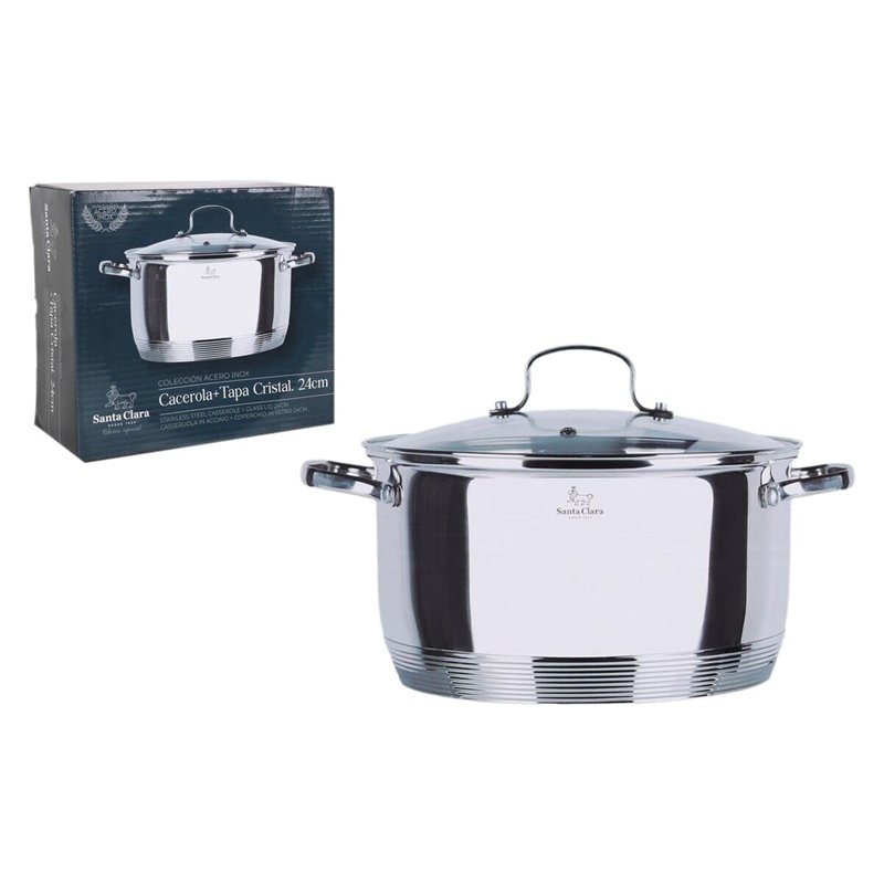 Image secondaire de Casserole avec Couvercle Santa Clara Ø 25,5 x 34 x 15 cm (2 Unités)