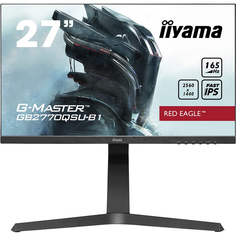 iiyama G-Master GB2770QSU-B1 27 Inch Fast (FLC) IPS LCD,165Hz,0.5ms,FreeSync Premium Pro HDR 400 ,2560 x 1440,400 cd/m² Brightne