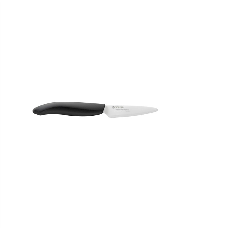 Kyocera FK-075-WH BK Petit Couteau d'Office Manche Noir Lame Céramique Blanche 7, 5 cm
