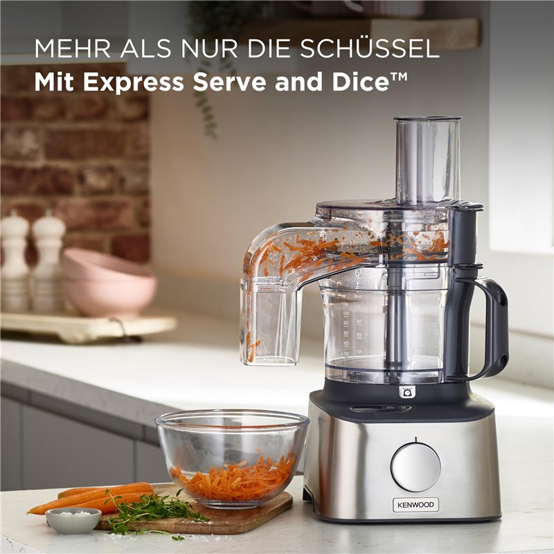Image secondaire de Kenwood Multipro Compact + FDM315SS Robot de cuisine compact, 2,1 l, balance intégrée, couteau en acier inoxydable, 4 disques de