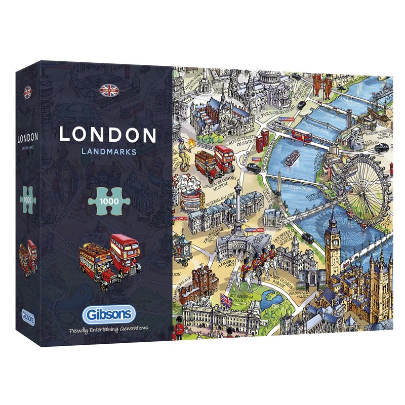 London Landmarks 1000 Piece Jigsaw Puzzle