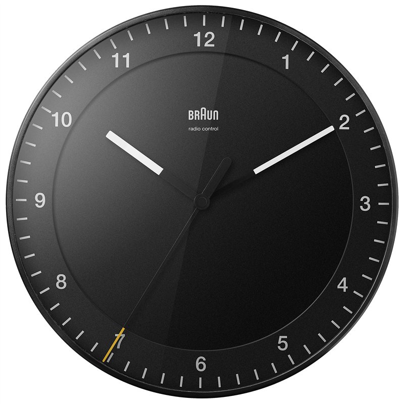 Braun Grande Horloge Murale analogique Classique pour Le Fuseau horaire de l’Europe Centrale (DCF) avec Mouvement de Balayage Silencieux