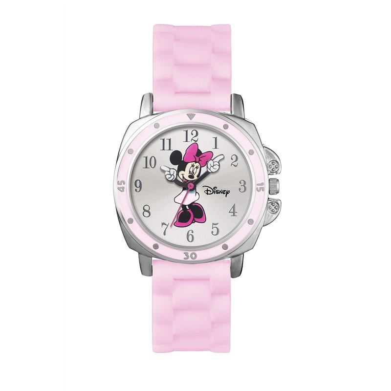 Disney Filles Analogique Quartz Montre avec Bracelet en Caoutchouc MN1063