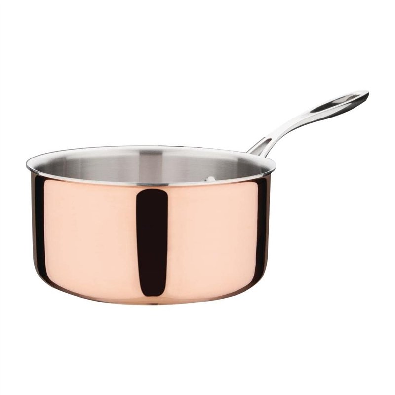 Vogue Casserole en cuivre à trois parois pour induction - 200 mm
