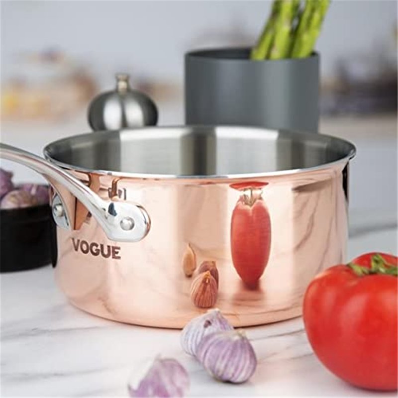 Image secondaire de Vogue Casserole en cuivre à trois parois pour induction - 200 mm