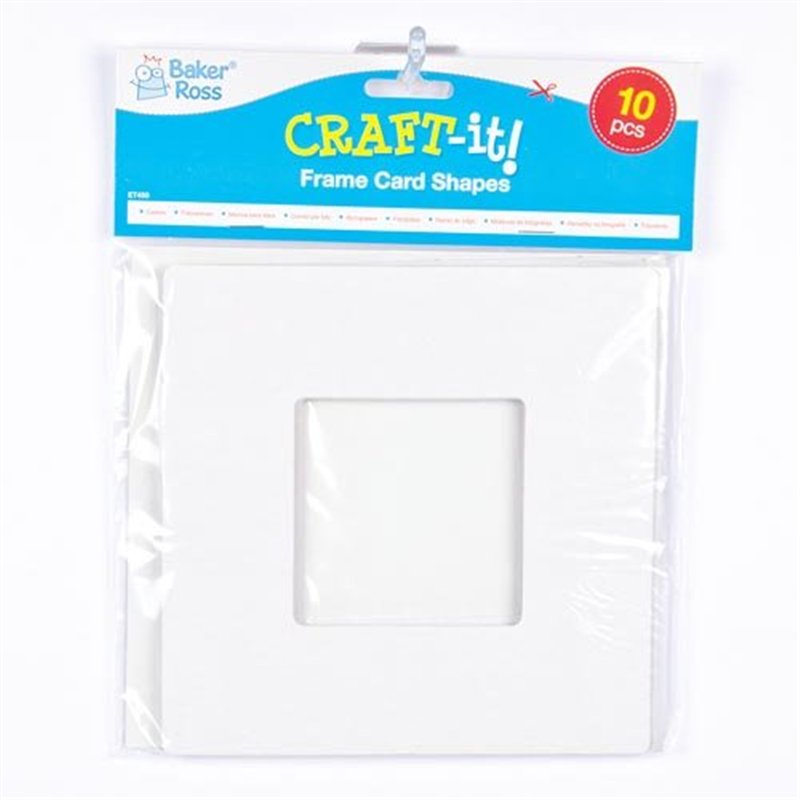 Image secondaire de Baker Ross Lot de 10 Cadres en Carton à Personnaliser pour Enfants - Idéal à Offrir comme Cadeau, ET450, Blanc, 17cm x 17cm