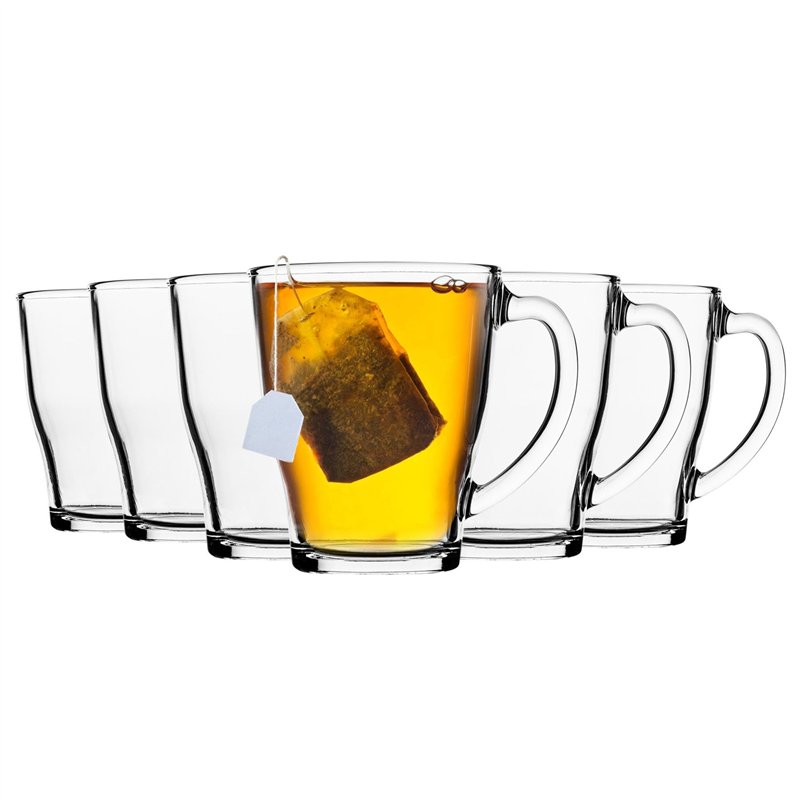 Duralex Tasses è cafè au Lait en Verre Confortable è Tasses de 350 ML pour thè, Boissons Chaudes è Lot de 12