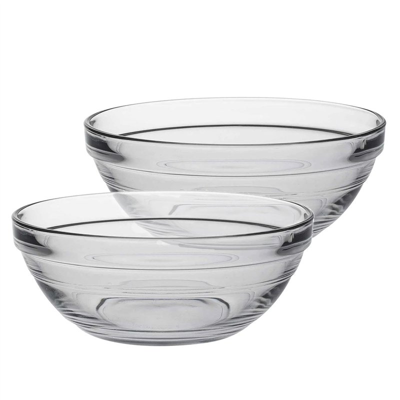 Duralex Lys en Verre Stacking Bols pour la Cuisine, Service - 14cm (5.5