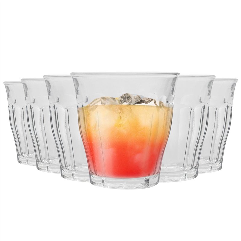 Duralex Picardie Verres à Boire - 250ml Gobelets pour l'eau, jus - Clear - Lot de 12
