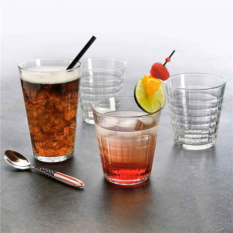 Image secondaire de Duralex Verres à Boire Prisme - Gobelets 220 ML, Highballs 330 ML - Transparent - Lot de 12