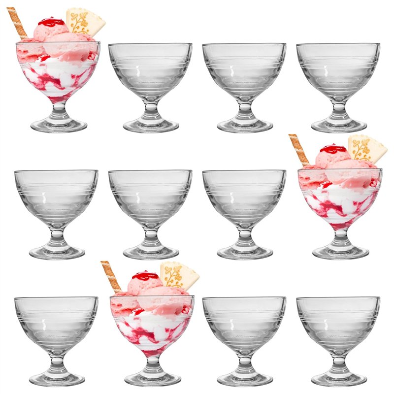 Duralex Coupes è Pied Gigogne - pour Glace/Dessert - 250 ML - Lot de 12