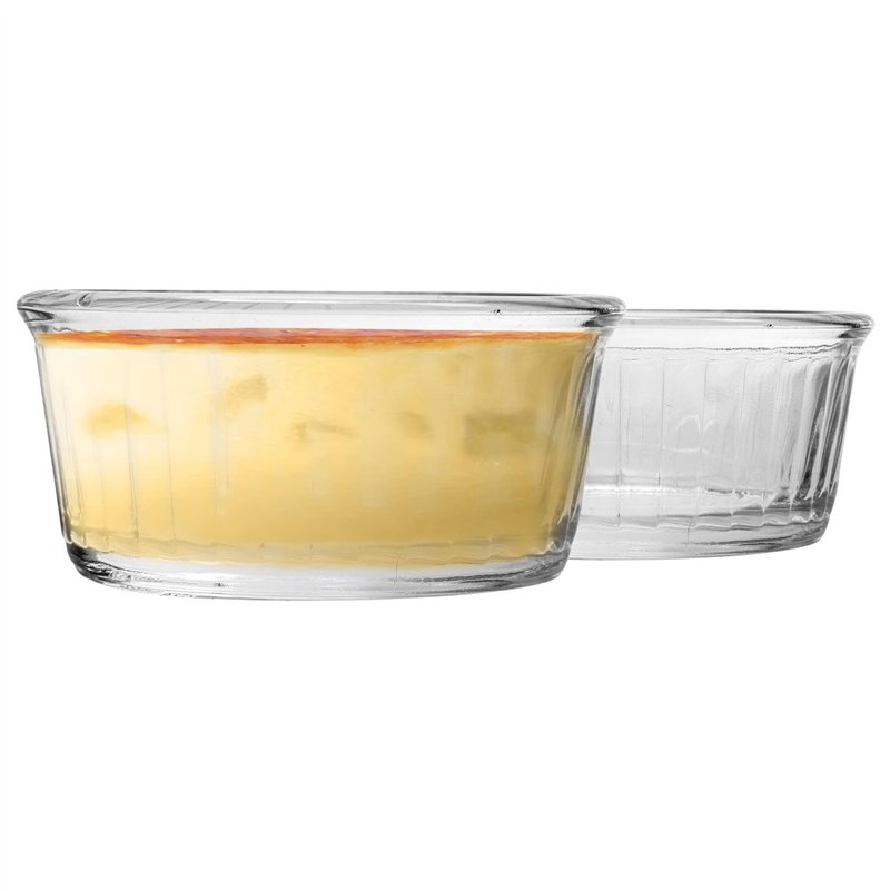 Duralex Ramequins Ovenchef en Verre - pour crèmes brûlées/Desserts - 8,5 cm - Lot de 8
