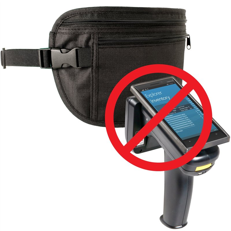 Image secondaire de CampTeck U6680 Ceinture de Voyage Discrète Ceinture Banane Portefeuille RFID Faraday Signal Blocage pour Argents, Passeports, Ca