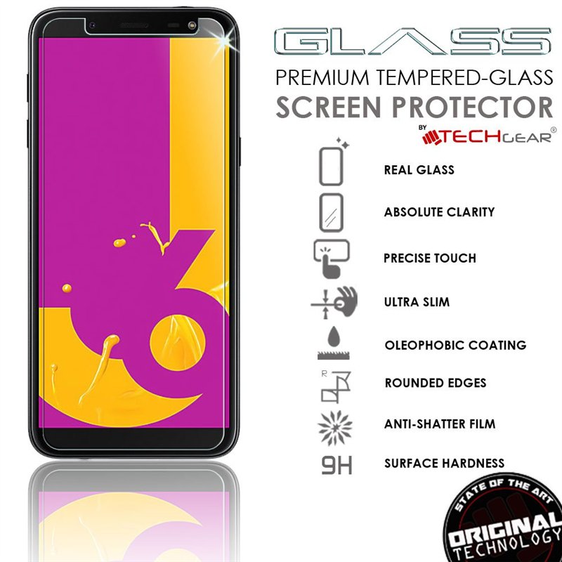 Image secondaire de TECHGEAR Galaxy J6 VERRE, Protecteur d'Écran Original en Verre Trempé Compatible pour Samsung Galaxy J6 (Séries SM-J600)