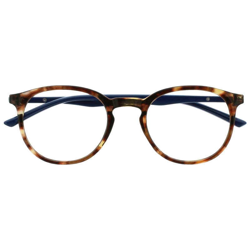 OPULIZE Met Lunettes Anti-Lumière Bleue Monture Ronde et Mince Charnières à Ressort Améliore le Sommeil Jeux Ordinateur Écailles