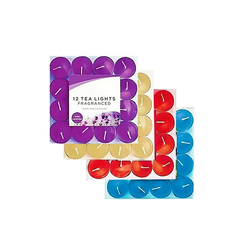 Image secondaire de KAV Lot de 48 bougies chauffe-plat parfumées | Bougies chauffe-plat parfumées | Bougies pour mariages | Noël | Décoration d'inté