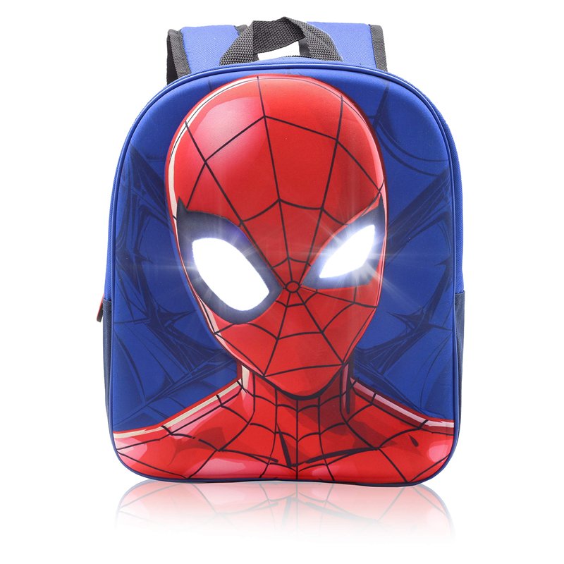 Marvel Sac À Dos Spiderman, Cartable Garçon École Maternelle, CP, Primaire, Bleu, Taille unique, Bleu, Taille unique