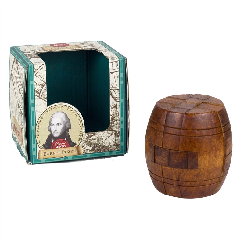 Professor PUZZLE Baril – Casse-tête Haute qualité en Bois Reconstituer Le tonneau du célèbre Admiral Nelson, 1252, Multicolore