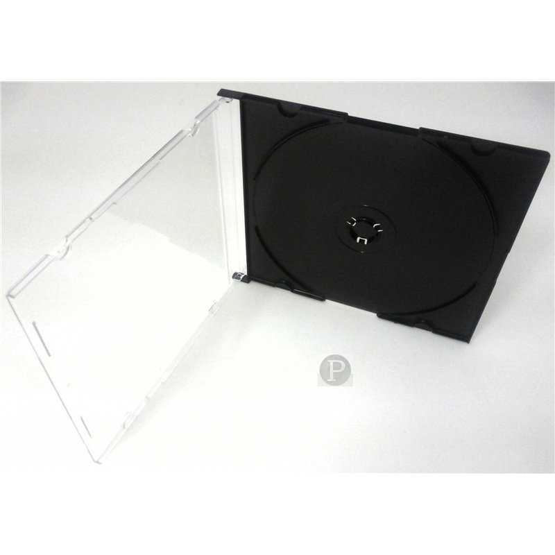 CD Ultra fin-Noir-Lot de 5 boîtiers de rangement