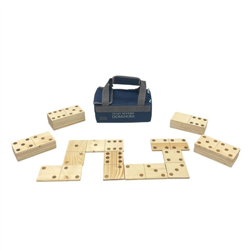 Giant Dominoes Set - Giant sized version of the classic dominos game, The pieces are 18cm x 9cm x 10cm. by Uber Games
