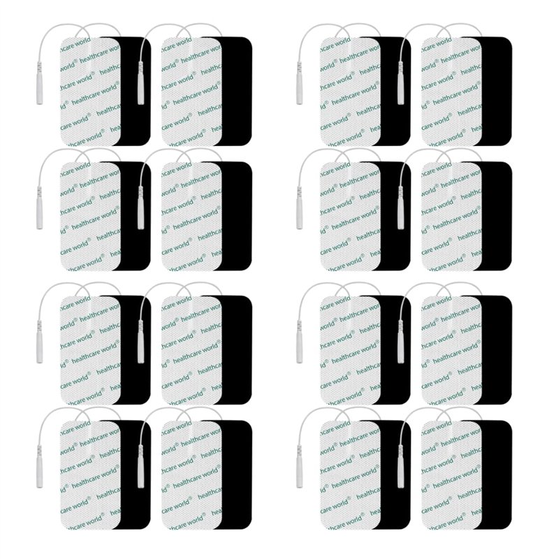 Électrodes de Grande Dimension pour appareils de Stimulation tENS EMS 16 pièces - 100 mm x 50 mm