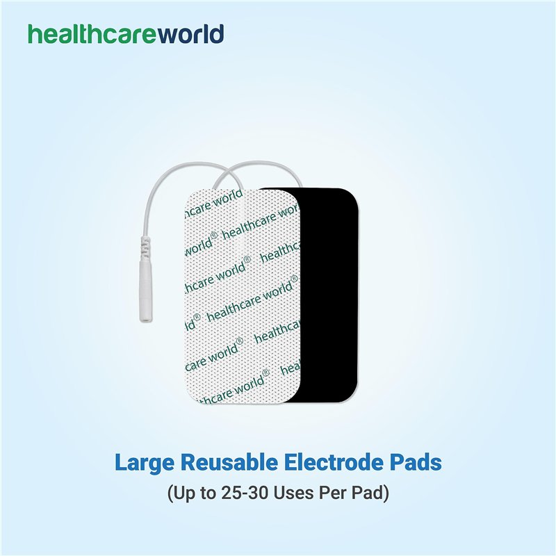 Image secondaire de Électrodes de Grande Dimension pour appareils de Stimulation tENS EMS 16 pièces - 100 mm x 50 mm