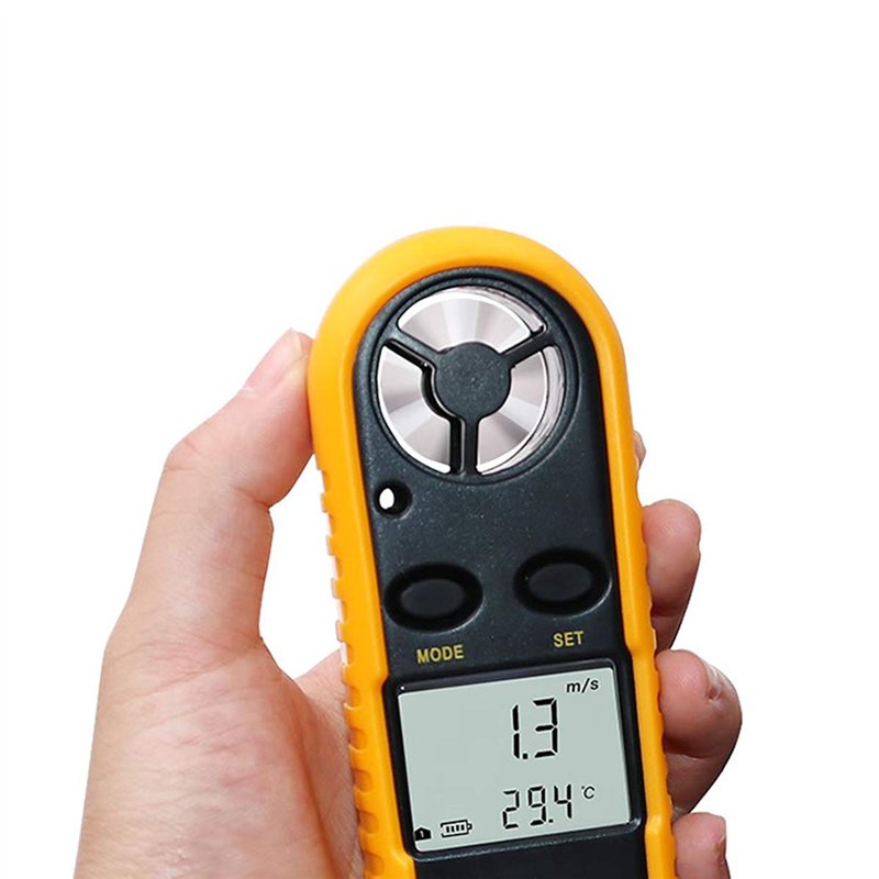 Image secondaire de TOPWAY Anémomètre Numérique Portable Digital LCD Vitesse du Vent de Mètre Indicateur Débit D'air Jauge de Température Mesurer Vi