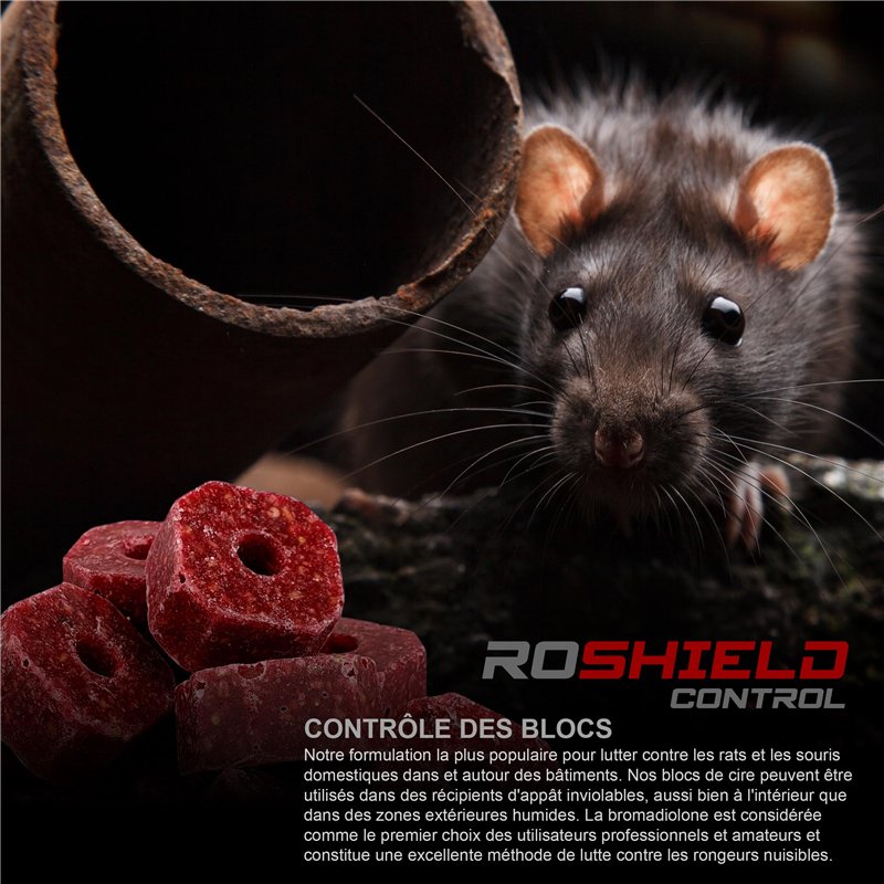 Image secondaire de Roshield Boîte d'appâts inviolables pour rongeurs et raticides en Blocs de Cire - Kit de sécurité pour Le Traitement des Jardins