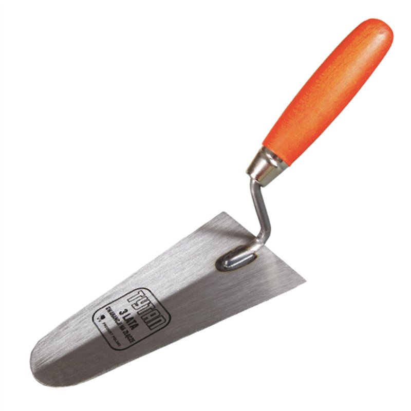 Toolty TLTY-0823 Truelle de jaugeage en acier au carbone avec poignée en bois pour maçonnerie, dallage, plâtrage
