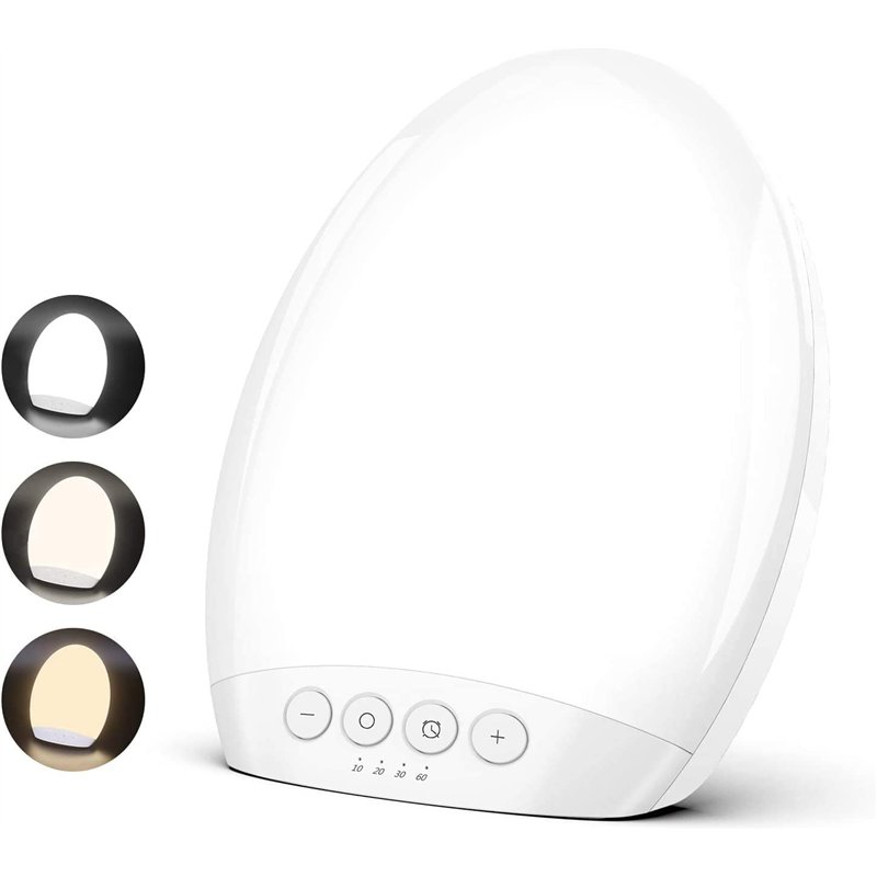 Lampe de Luminothérapie, 10000 Lux Lampe de Photothérapie LED sans UV avec Luminosité et Température de Couleur Réglables, Fonct