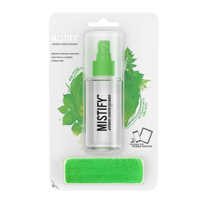 Image secondaire de Nettoyant pour écran naturel Mistify 120 ml et chiffon microfibre [ Smartphone Tablette Ordinateurs portables Claviers à écran t