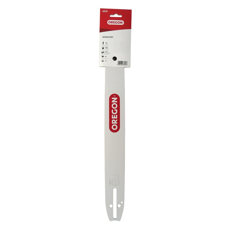 OREGON - Guide-Chaîne pour Tronçonneuse 45 cm, Support A095, Design Réversible & à Faible Rebond, Pas 3/8