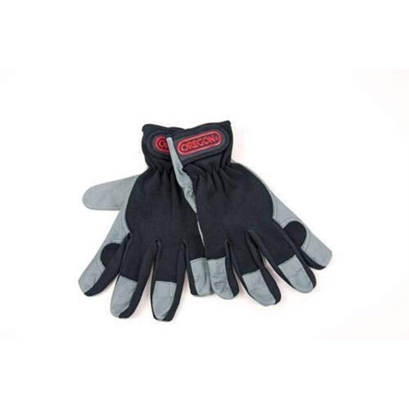 OREGON - Gants de Travail en Cuir & Tissu Extensible, Poignets Ajustables, Gants de Jardinage & Bricolage, Anti-Froid / Vent / H