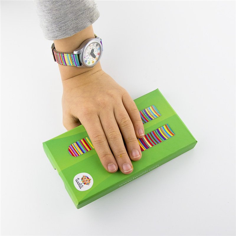 Image secondaire de Twistiti Montre Pédagogique Enfant dès 6 Ans, Cadran coloré et ludique avec Chiffres, pédagogie Montessori. Étanche, Bracelet In