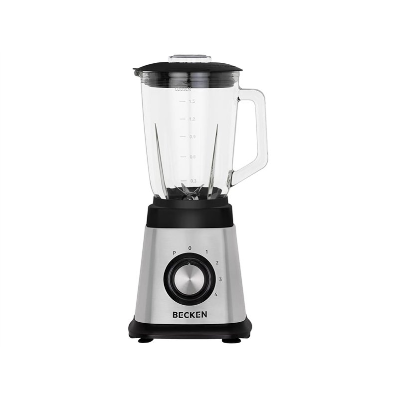 Becken Mixeur en verre, 1,5 l, 1000 W, acier inoxydable