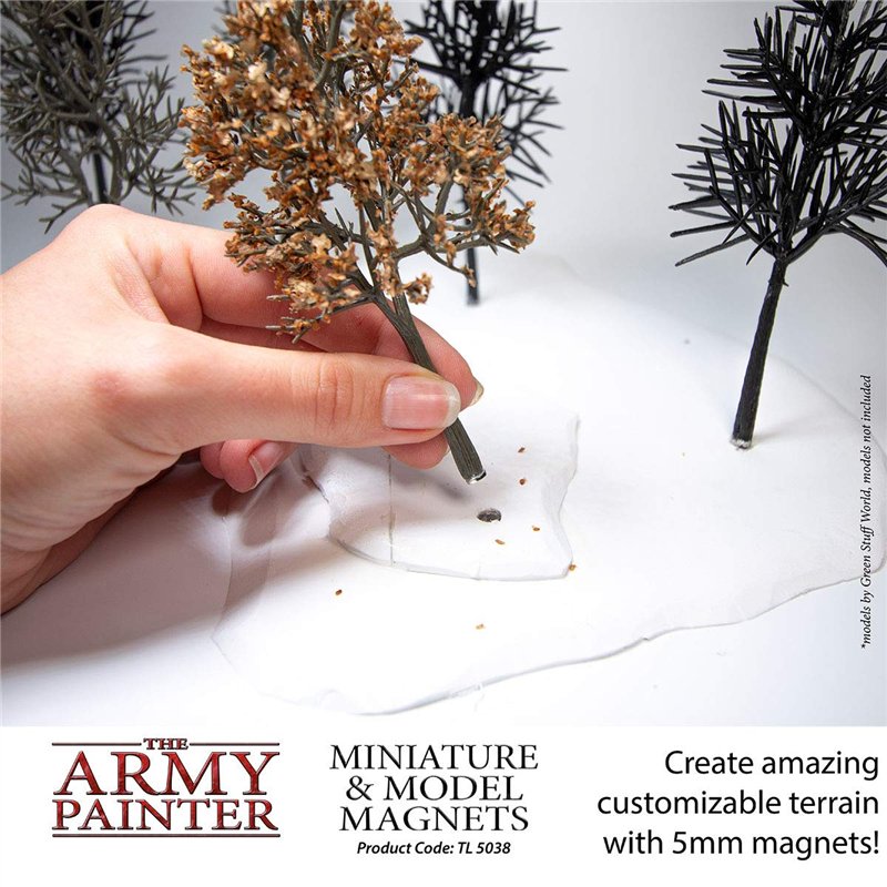Image secondaire de The Army Painter Aimants miniatures et modèles, 100 aimants en terres rares, 20 pièces de Ø 5 mm, 80 pièces de Ø 3 mm, 1 mm d'ép