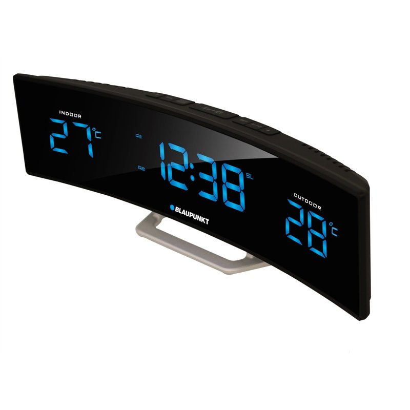 Image secondaire de Blaupunkt CR12BK Radio-réveil avec écran LED, Affichage de la température intérieure/extérieure et de l'heure Noir