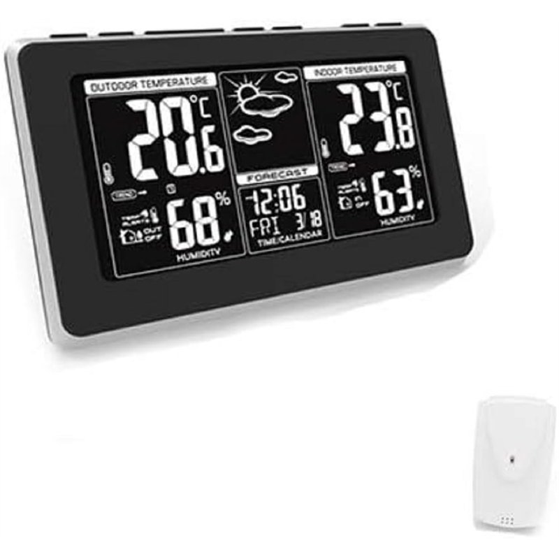 Adler AD 1175 Station météo, Noir, Taille Unique