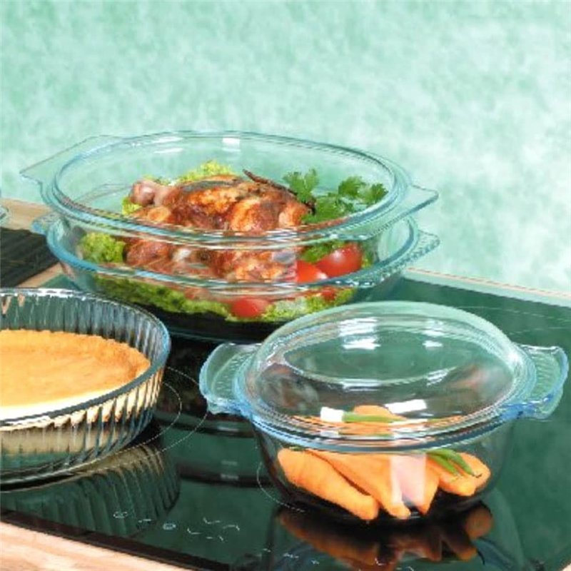 Image secondaire de Dajar 40682 Verre Cocotte 5L Pyrex, verre transparent, 32 x 27 cms